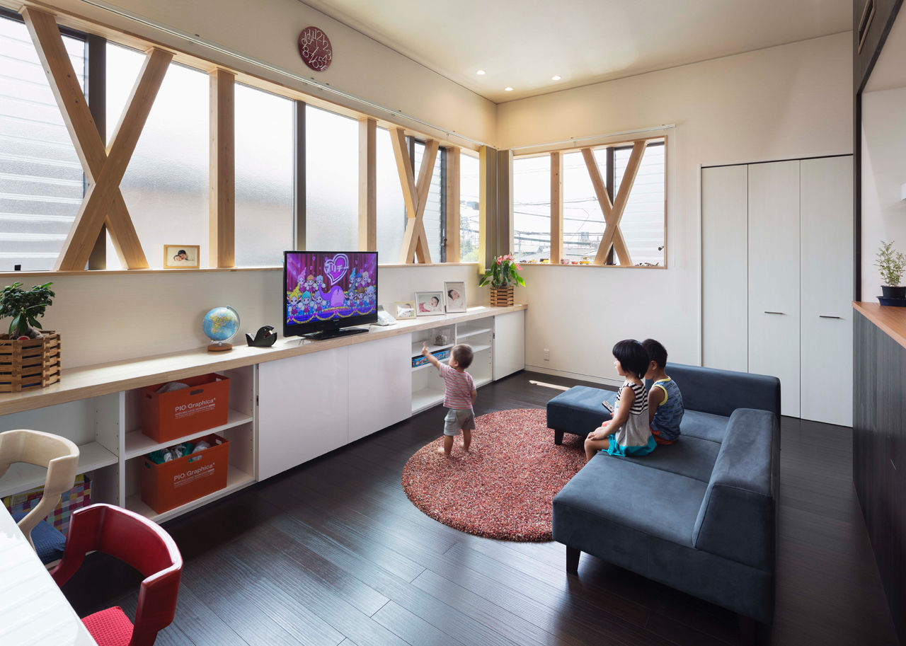新町の家, 株式会社タバタ設計 株式会社タバタ設計 Asian style living room