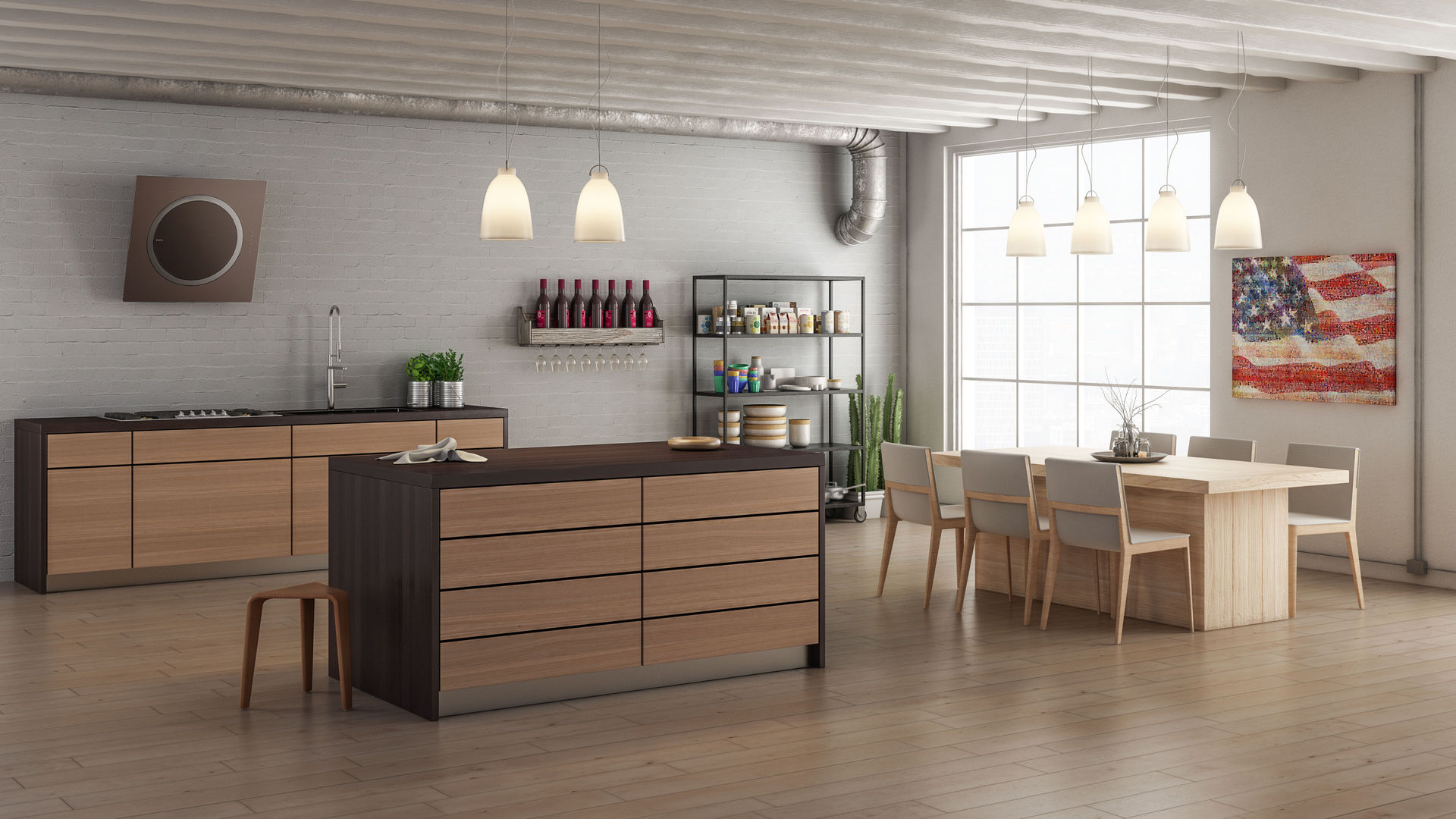 Cucina, Simone Manna 3D Simone Manna 3D Cuisine moderne Bois Effet bois