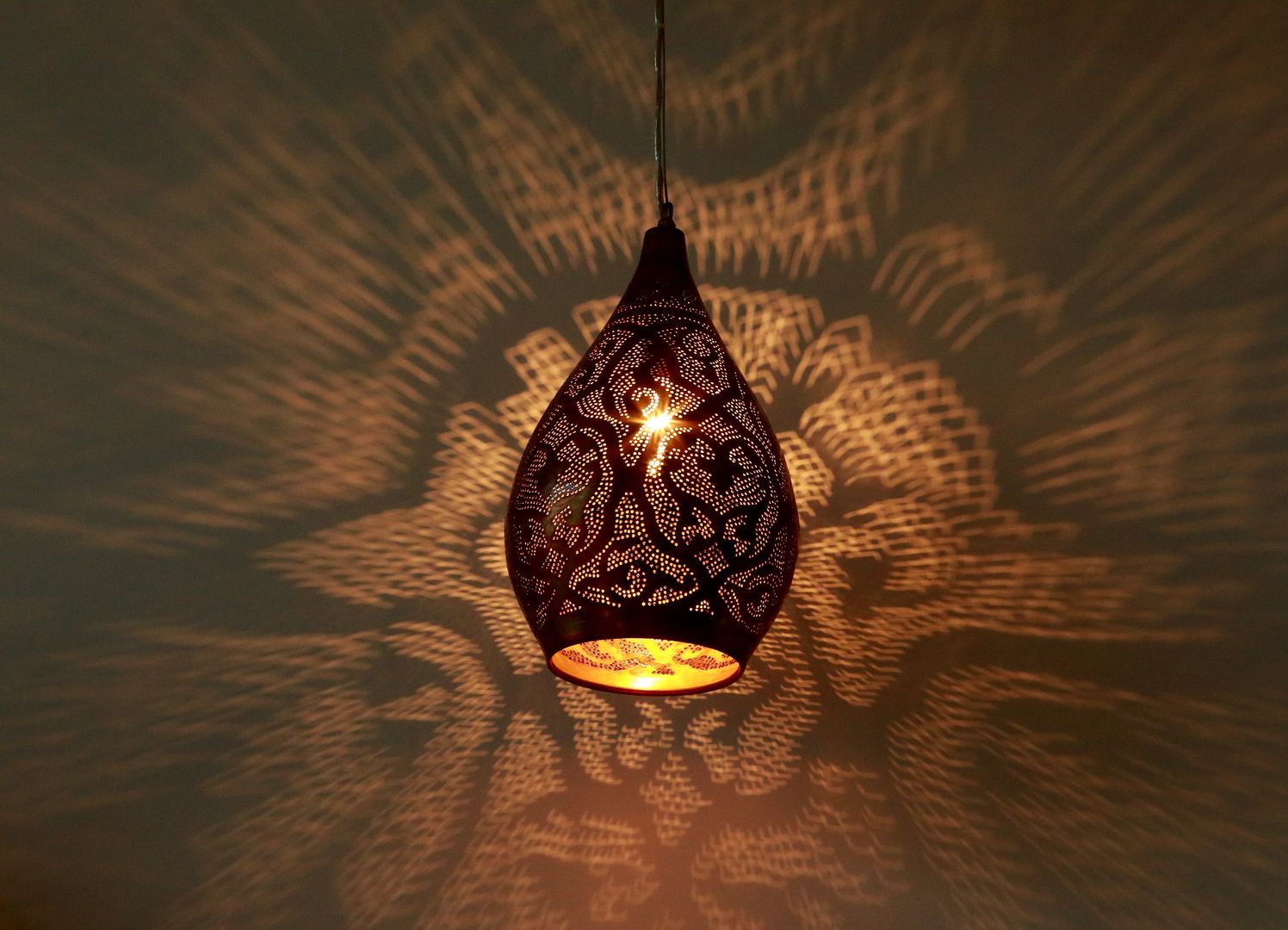 orientalische Hänge-Lampen, Oriental Moon Oriental Moon Ausgefallene Wohnzimmer Kupfer/Bronze/Messing Beleuchtung