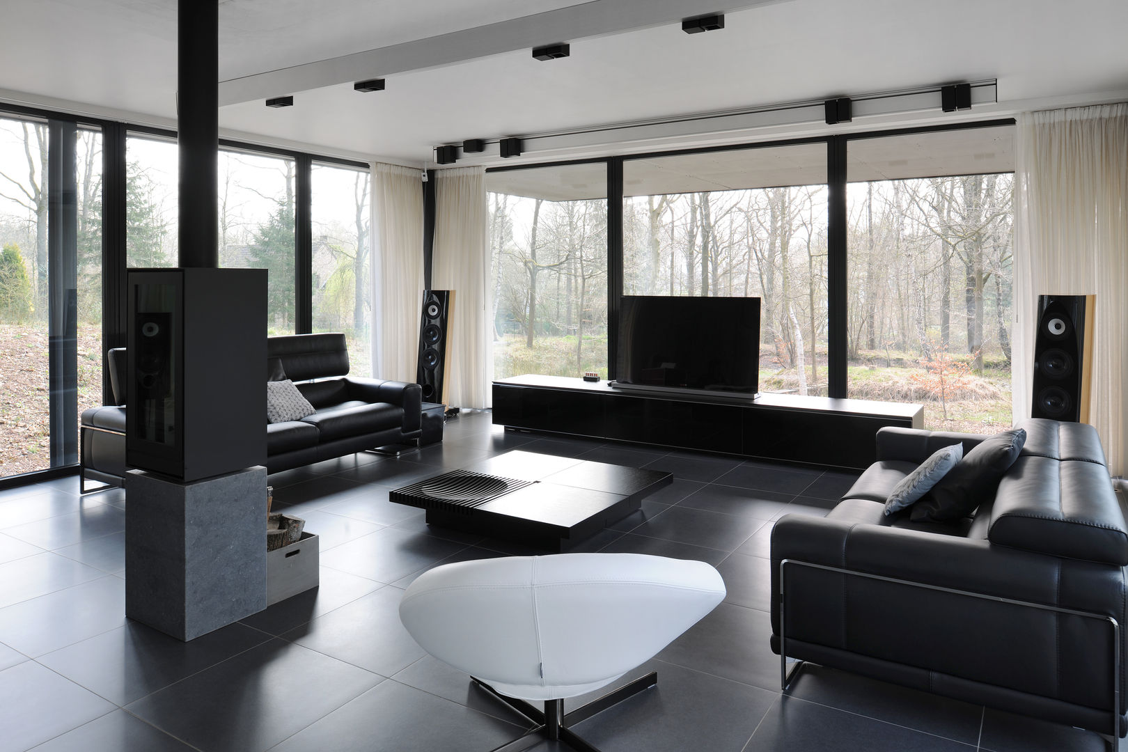 Sous-Bois, Luc Spits Architecture Luc Spits Architecture Modern Living Room