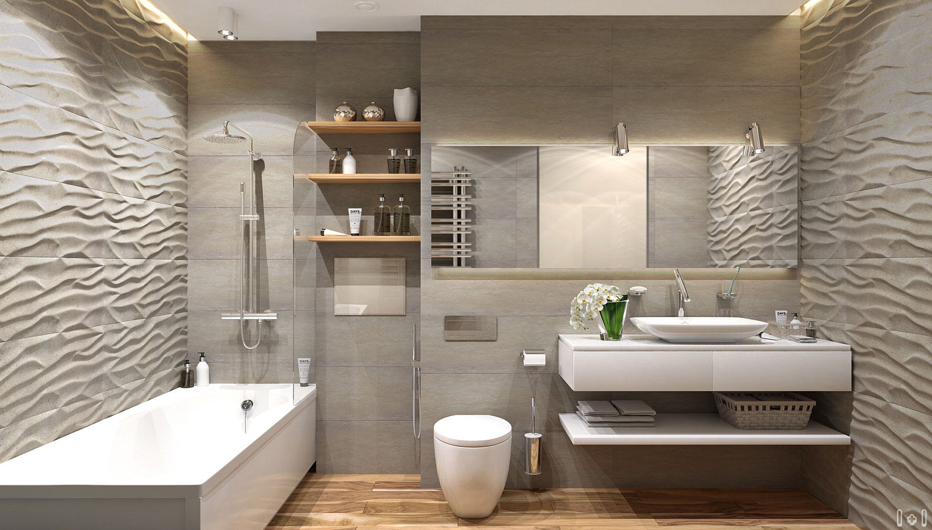 Квартира в ЖК Аэробус, 1+1 studio 1+1 studio Minimalist style bathrooms