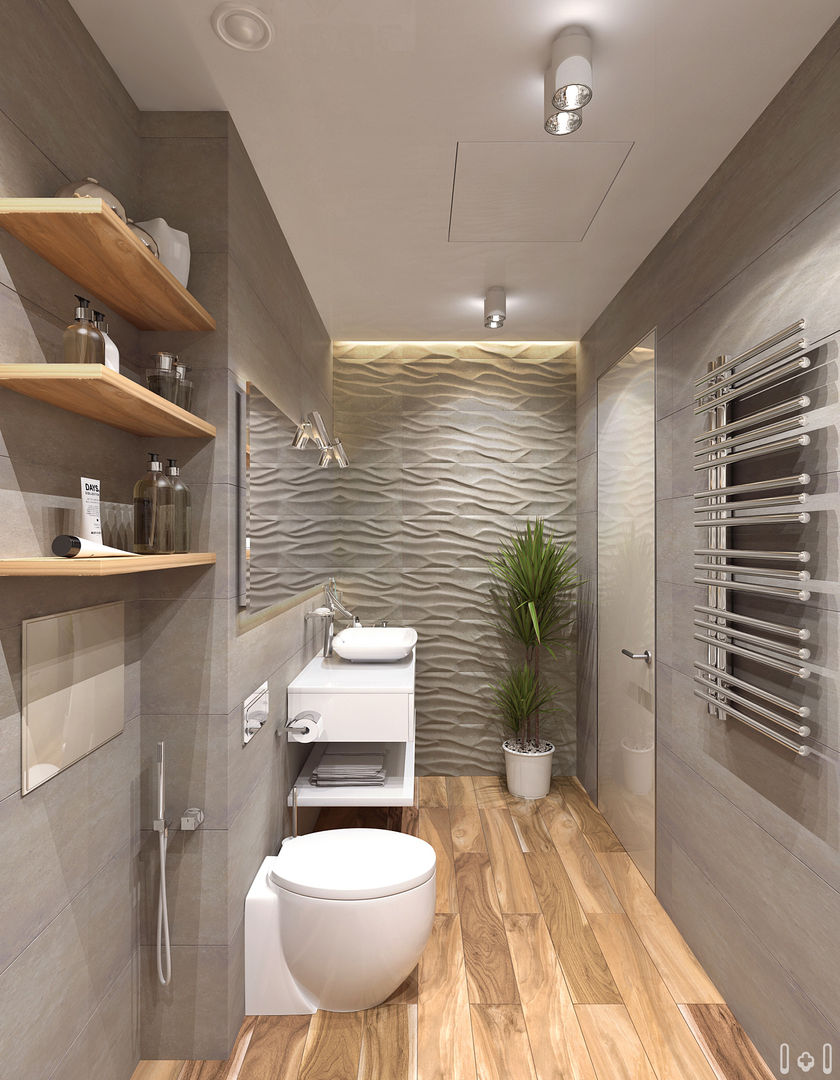 Квартира в ЖК Аэробус, 1+1 studio 1+1 studio Minimalist style bathroom