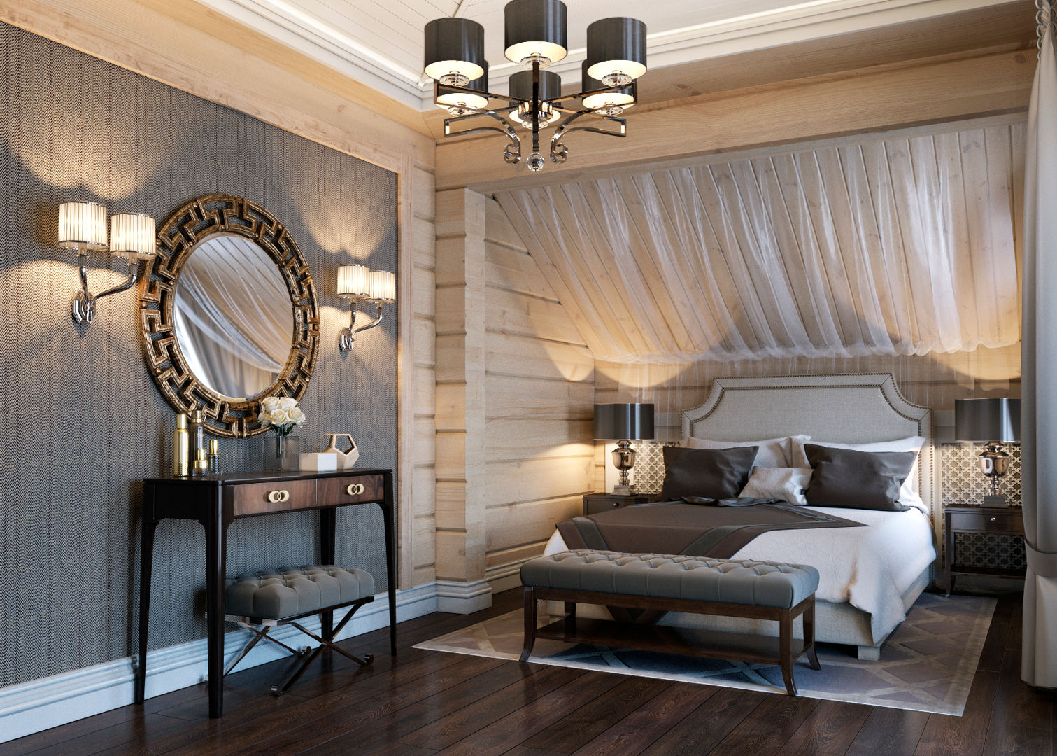 Спальня в американском стиле, Lumier3Design Lumier3Design Eclectic style bedroom