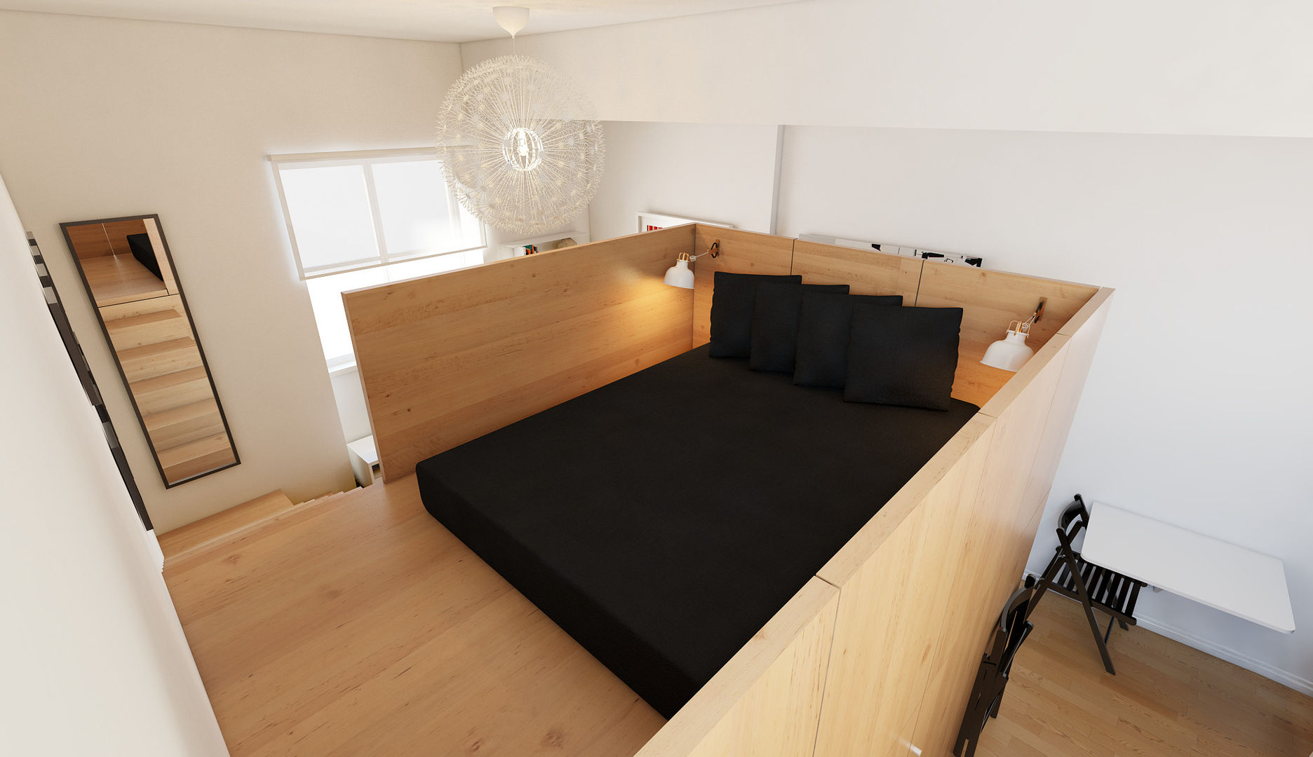 Micro Loft, José Tiago Rosa José Tiago Rosa Minimalistische Schlafzimmer