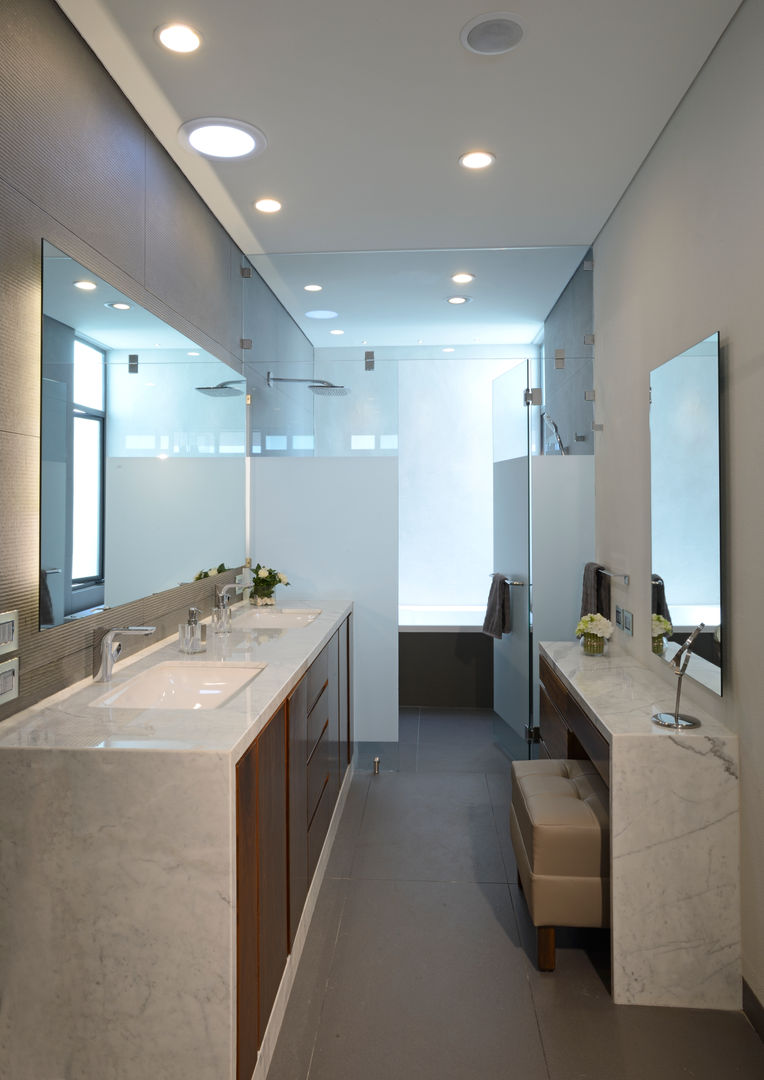 Baño Principal homify Baños de estilo moderno Mármol Lavabos