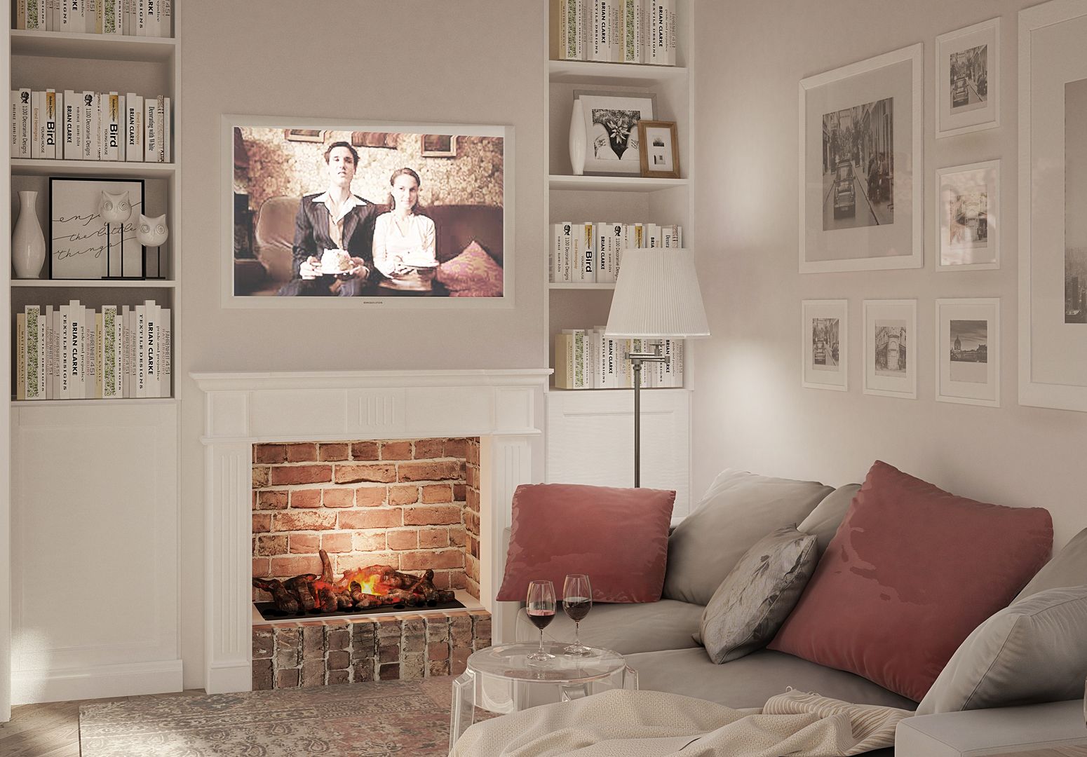 Современный интерьер с традицией, Ольга Бондарь Ольга Бондарь Scandinavian style living room