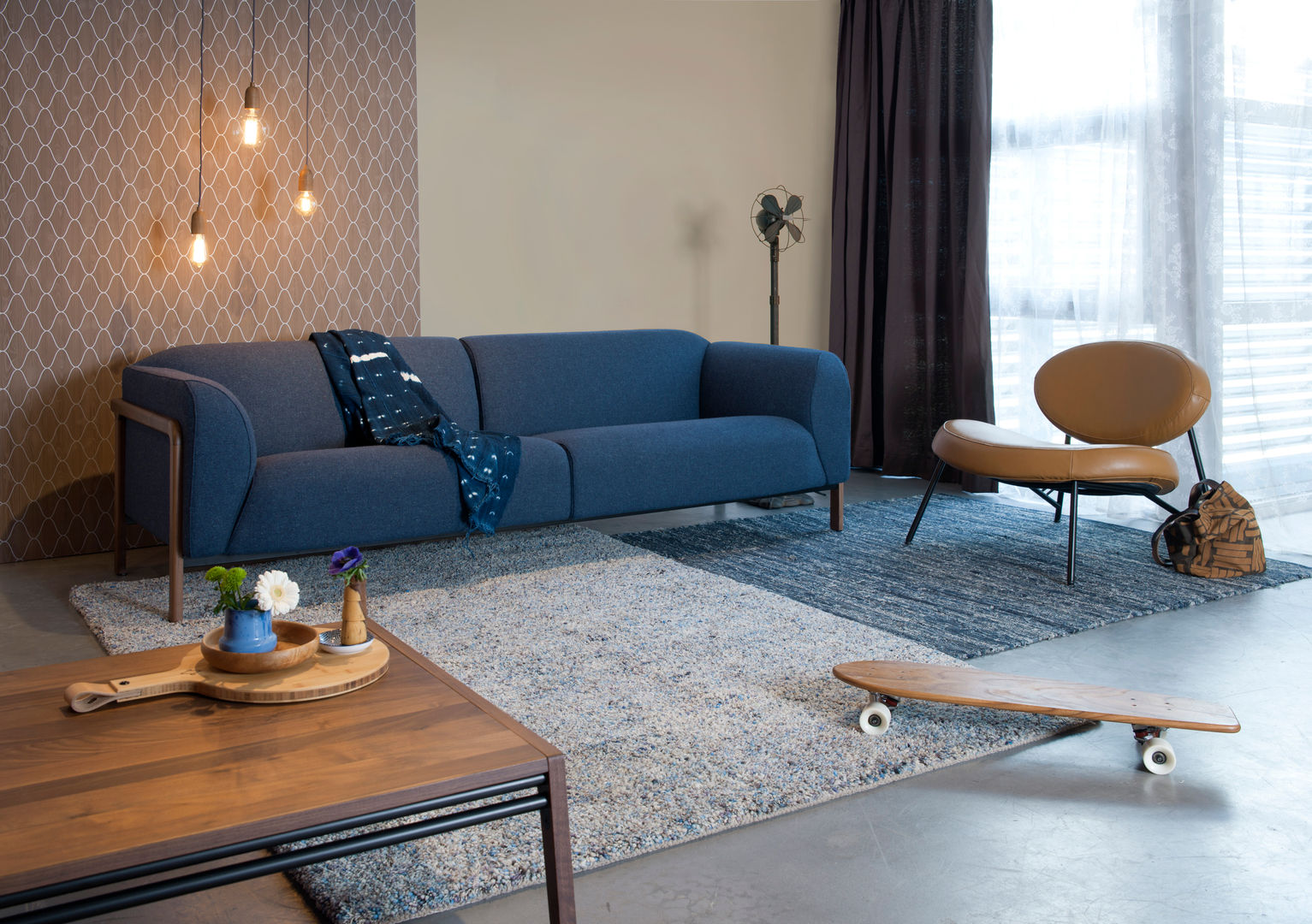 homify Modern living room Wool Orange Sofas & armchairs