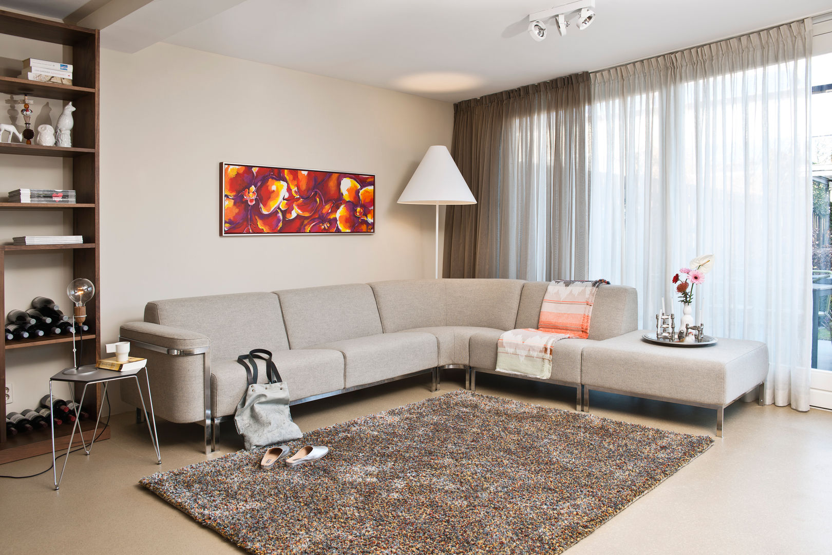 homify Modern living room Wool Orange Sofas & armchairs