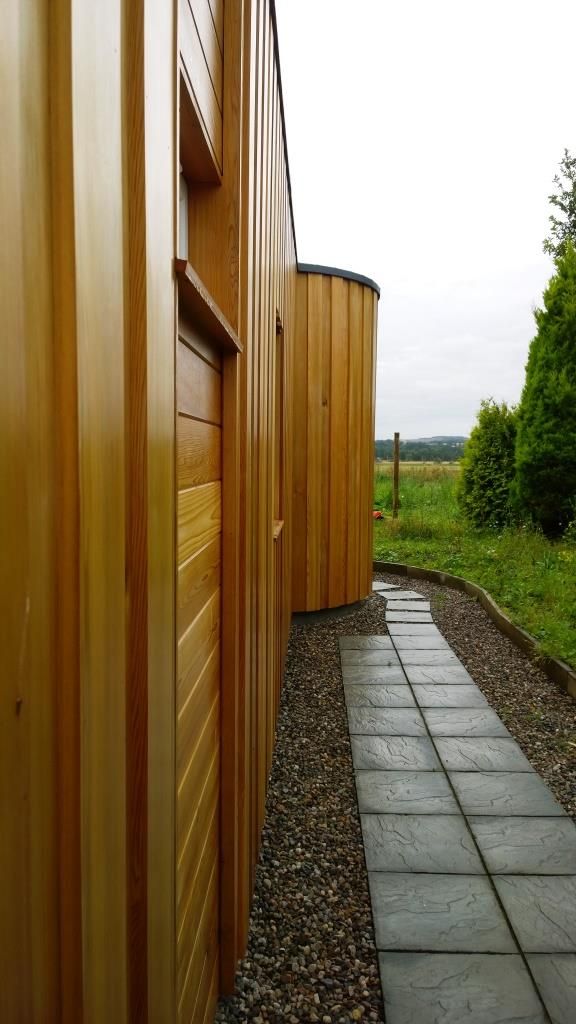 Timber clad extension Architects Scotland Ltd Modern houses Wood Wood effect