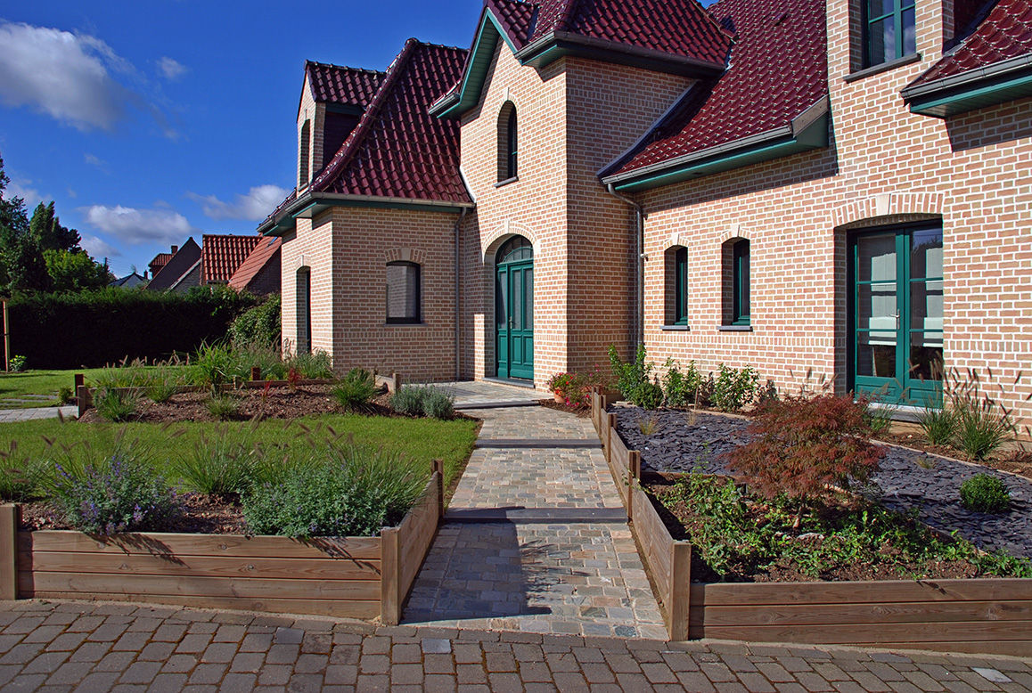 Jardin de 750m² à Arleux en Gohelle (62), RVB PAYSAGE RVB PAYSAGE Jardins modernos