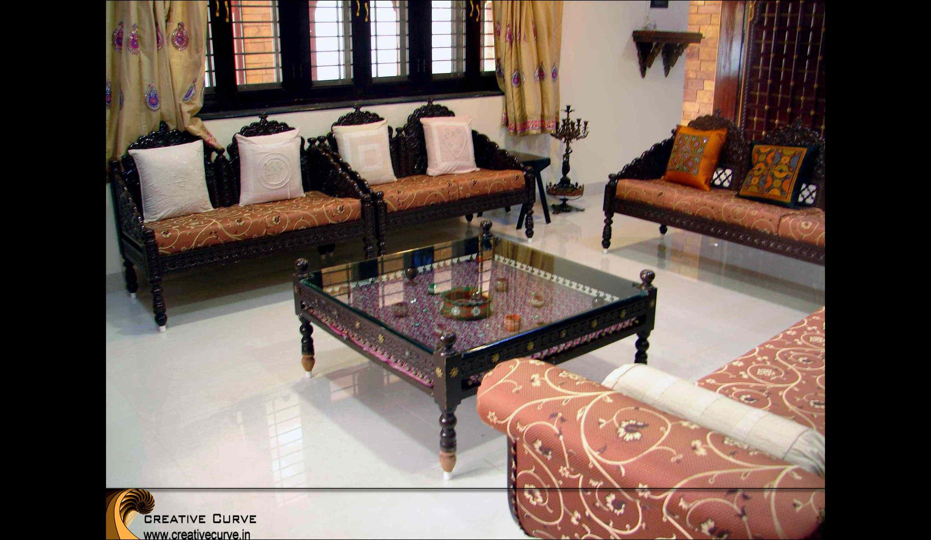 Traditional Interior design, Creative Curve Creative Curve Salas de estilo asiático