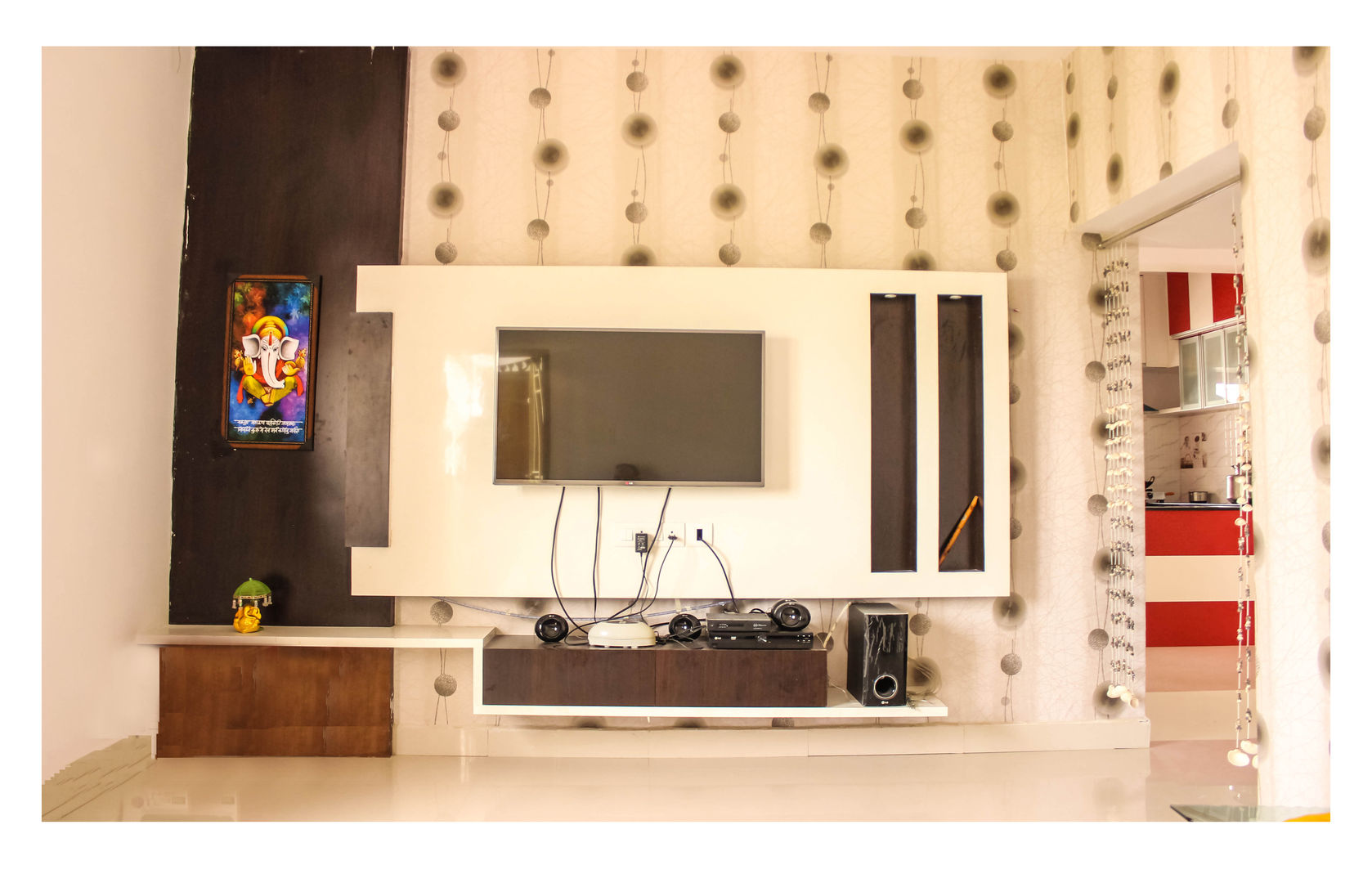 2 Bedroom Flat at Manikonda, Happy Homes Designers Happy Homes Designers Media room Furniture