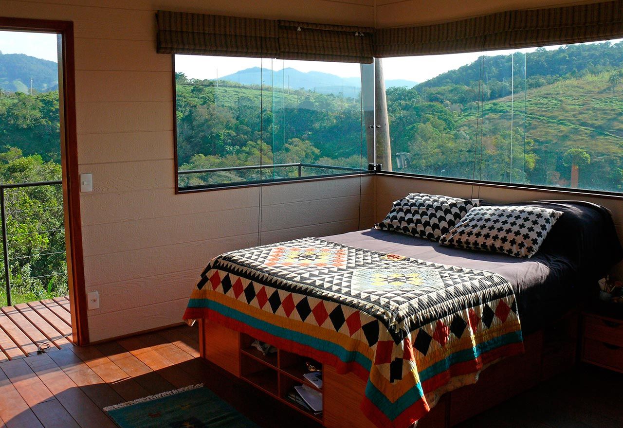 Casa em Guararema, Cabana Arquitetos Cabana Arquitetos Rustic style bedroom OSB