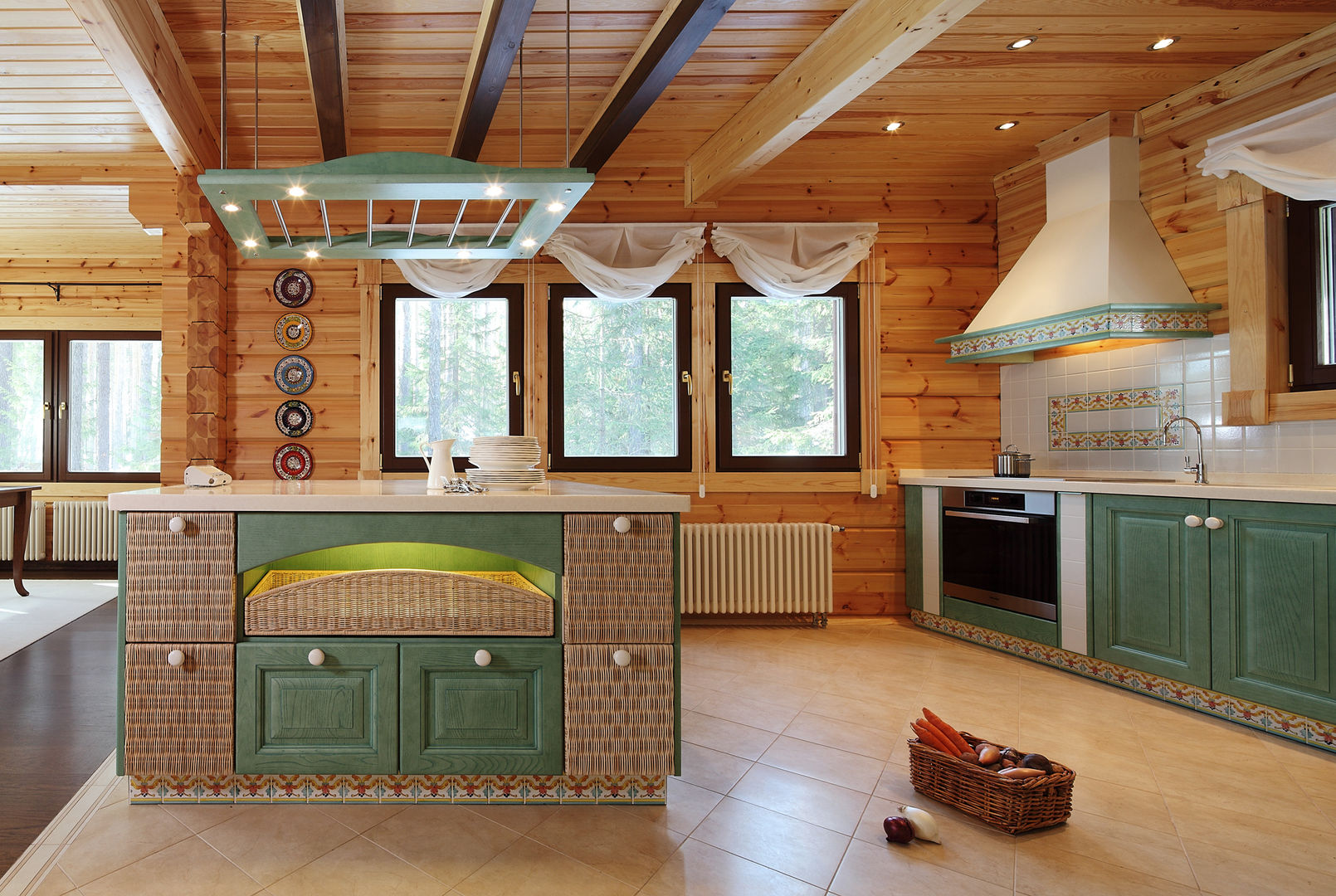 Деревянный дом Хонка в г.Пермь, Marina Pennie Design&Art Marina Pennie Design&Art Country style kitchen