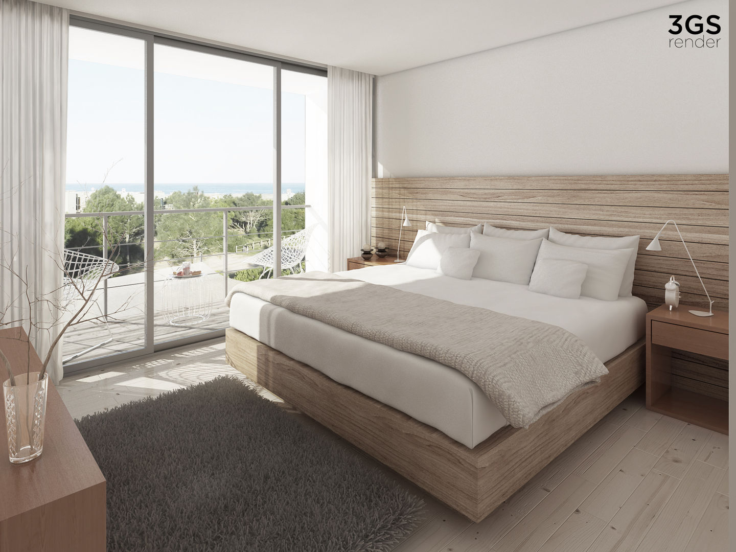3GS Render, 3GS render 3GS render Dormitorios de estilo moderno