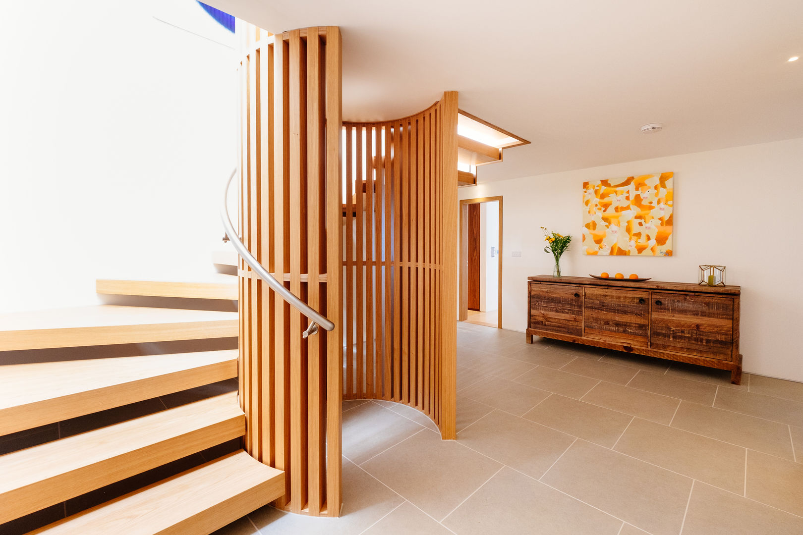 Gwel an Treth homify Modern Corridor, Hallway and Staircase