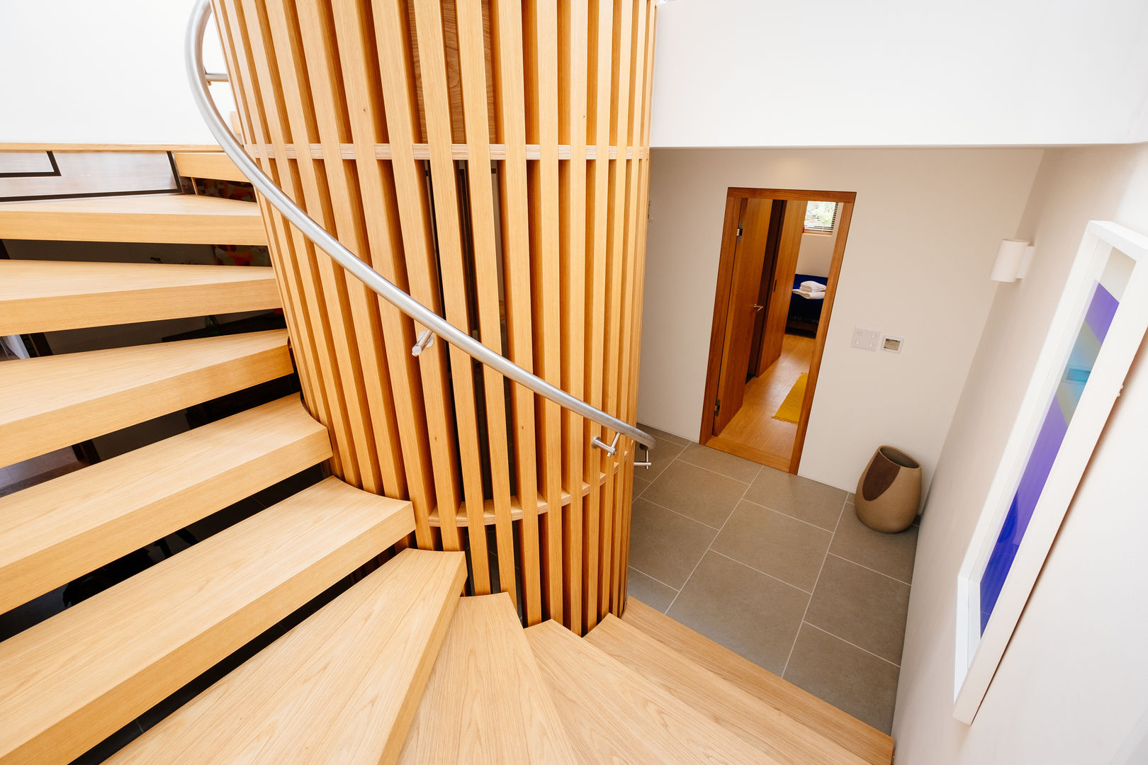 Gwel an Treth homify Modern Corridor, Hallway and Staircase
