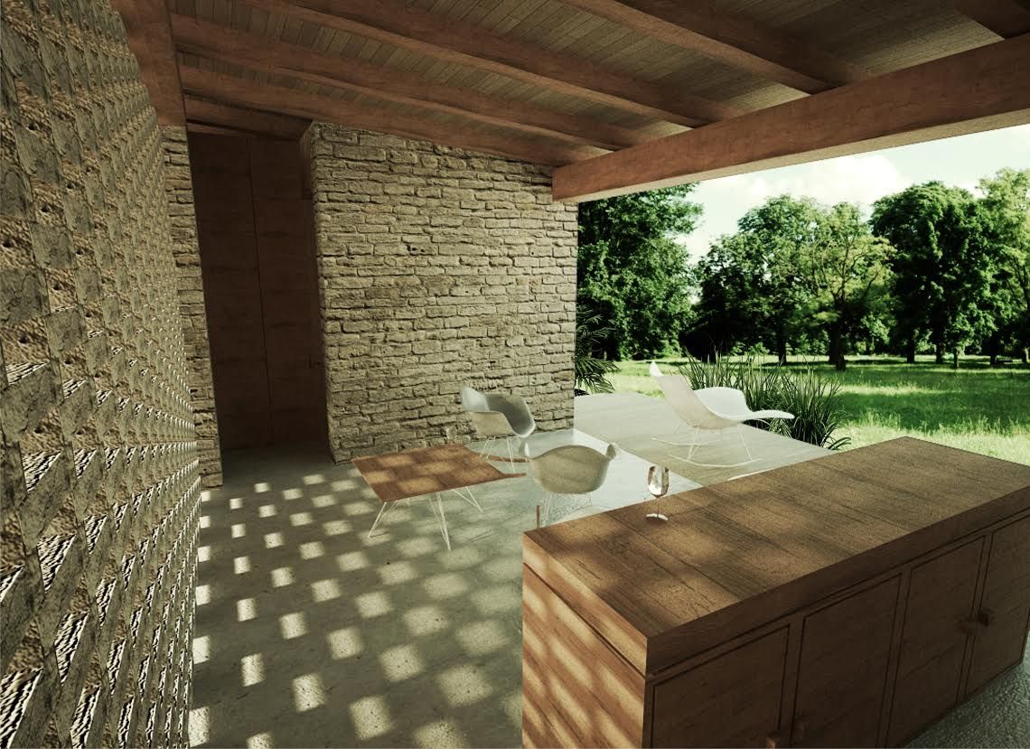 Maravillosa Cabaña Rustica, GET ARQUITECTURA GET ARQUITECTURA بلكونة أو شرفة