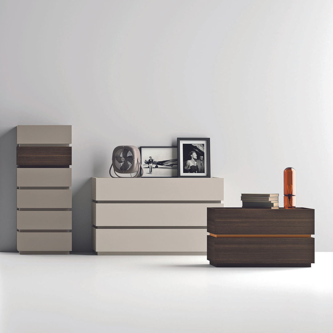 'Super' Modern low night stand by Dall'Agnese homify Спальня MDF Приліжкові тумбочки