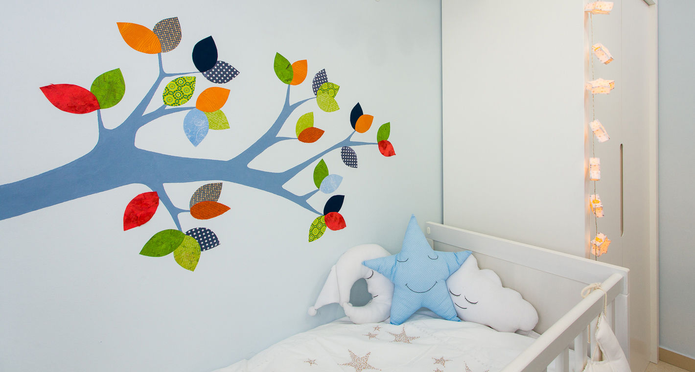 Arte mural en las habitaciones infantiles, RoomRoomBebé RoomRoomBebé Quartos de criança ecléticos Acessórios e Decoração