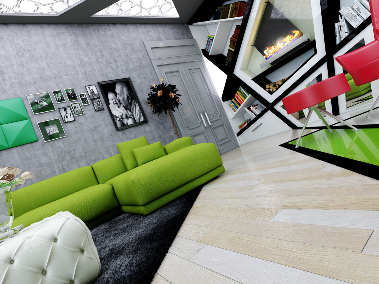 Concept (Living Room) - RU, Abb Design Studio Abb Design Studio Modern Oturma Odası