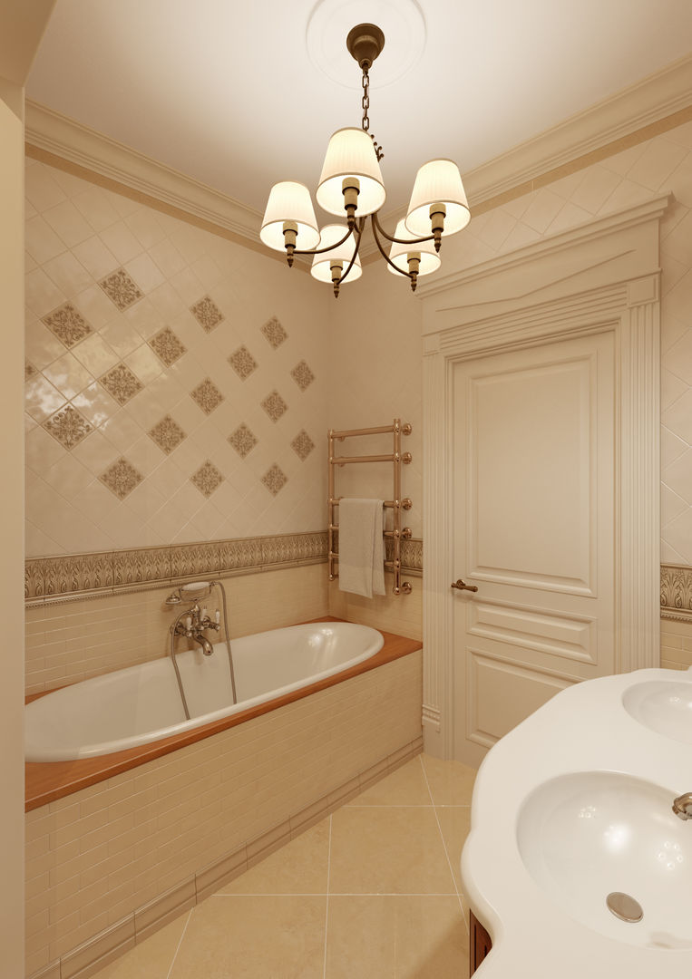 Квартира на Весковском переулке, MARION STUDIO MARION STUDIO Classic style bathroom