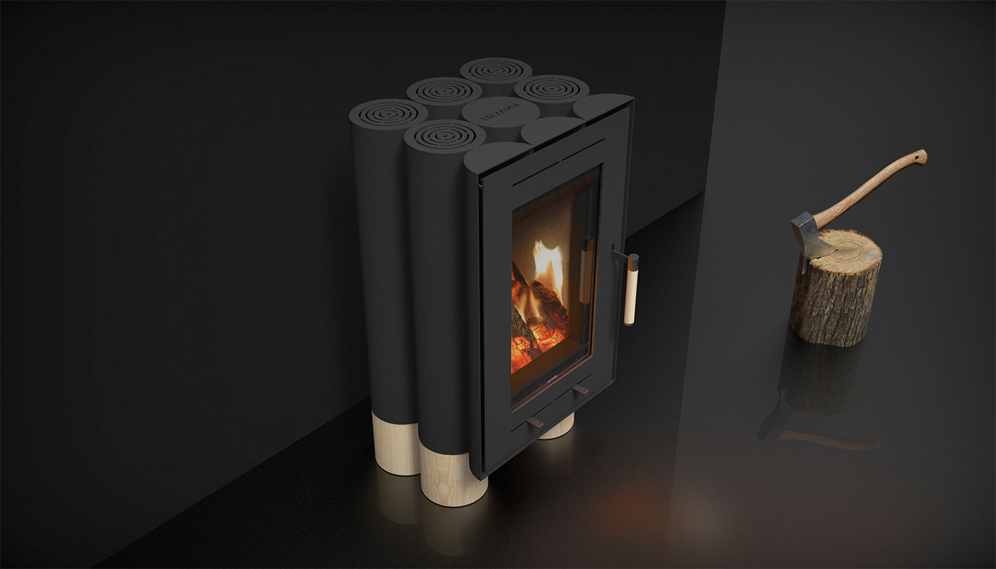 TEK Wood Stove Collection , INNGAGE INNGAGE Industrial style living room Fireplaces & accessories