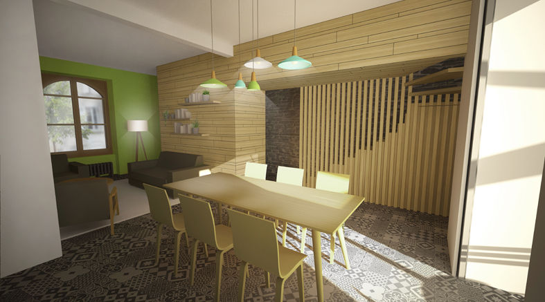 homify Modern dining room Wood Wood effect