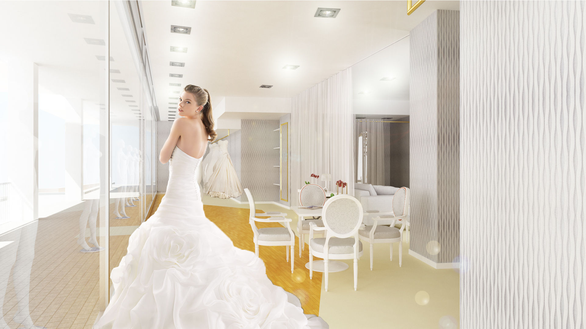 Wedding Store | 3D Modeling and Rendering, Rúben Ferreira | Arquitecto Rúben Ferreira | Arquitecto Espacios comerciales Oficinas y locales comerciales