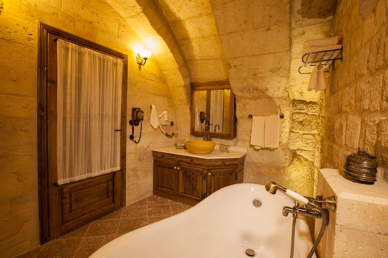 Kuşçular Konağı Öncesi Ve Sonrası, Kayakapi Premium Caves - Cappadocia Kayakapi Premium Caves - Cappadocia Phòng tắm phong cách mộc mạc