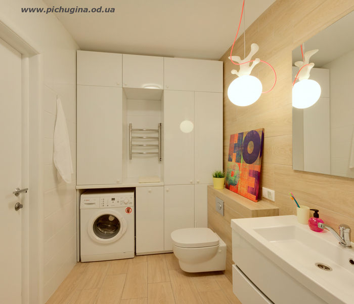 Квартира-студия для молодой семьи, Tеtіana Pichugina Tеtіana Pichugina Ванная комната в скандинавском стиле