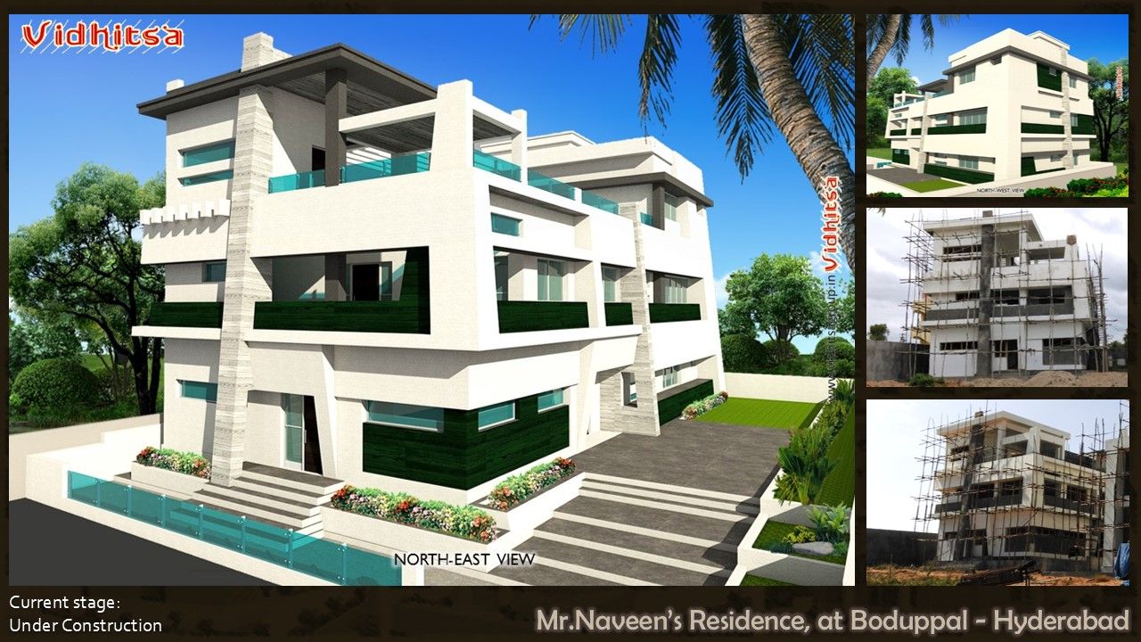 Mr.Naveen's Residence homify Modern houses