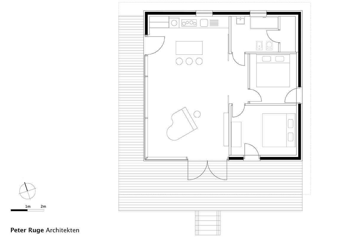 Grundriss EG: modern von Peter Ruge Architekten GmbH,Modern