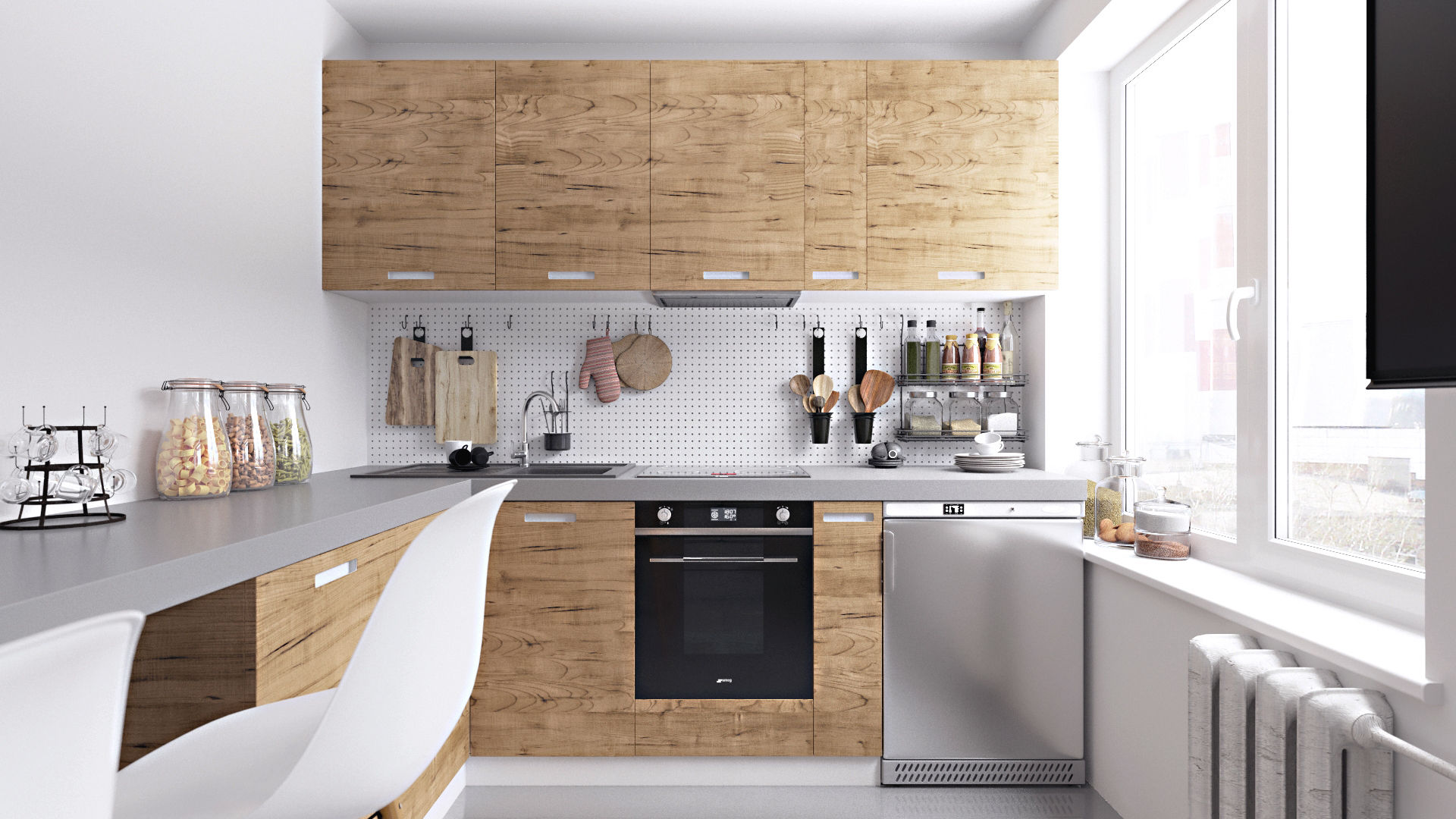 homify Kitchen Wood Wood effect