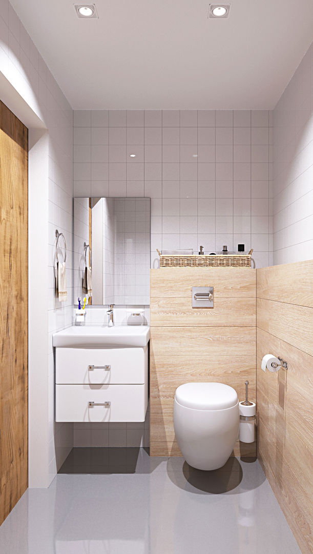 homify Scandinavian style bathroom Wood Wood effect