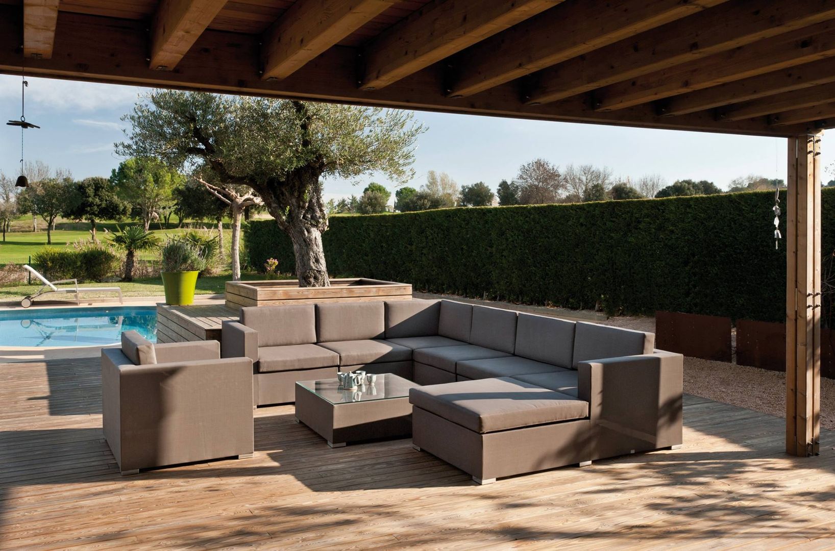 SALA EXTERIOR, SINDO OUTDOOR SINDO OUTDOOR حديقة مواد مُصنعة Brown ديكورات واكسسوارات