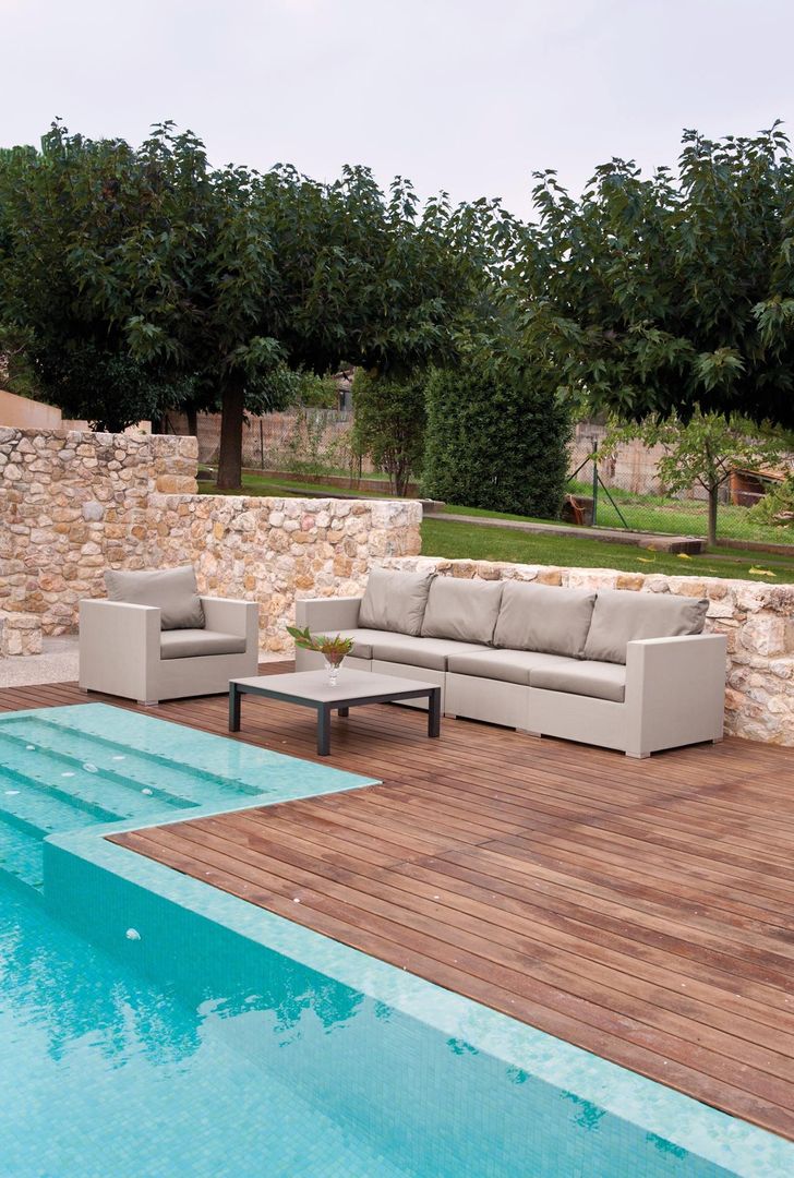 SALA EXTERIOR, SINDO OUTDOOR SINDO OUTDOOR مسبح مواد مُصنعة Brown مسبح