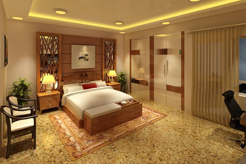 Interiors, S.R. Buildtech – The Gharexperts S.R. Buildtech – The Gharexperts Chambre asiatique Accessoires & décorations