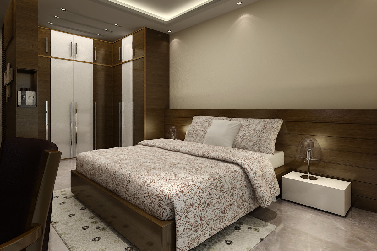 Interiors, S.R. Buildtech – The Gharexperts S.R. Buildtech – The Gharexperts Asian style bedroom Accessories & decoration