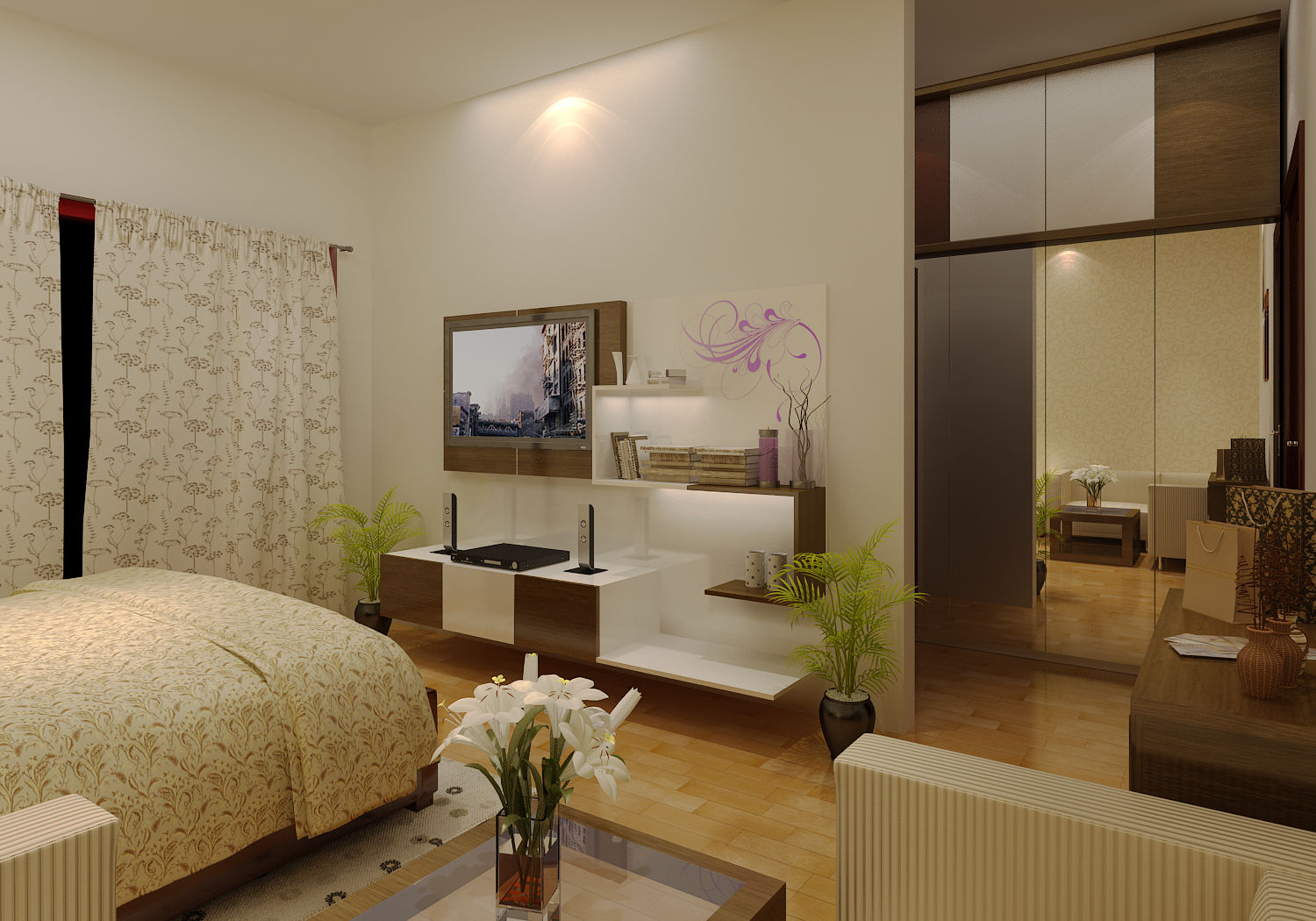 Interiors, S.R. Buildtech – The Gharexperts S.R. Buildtech – The Gharexperts Asian style bedroom Accessories & decoration