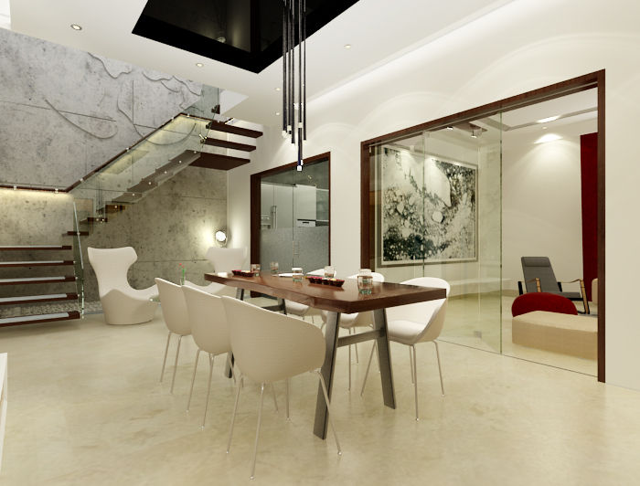 Suneja Residence, Space Interface Space Interface Modern dining room