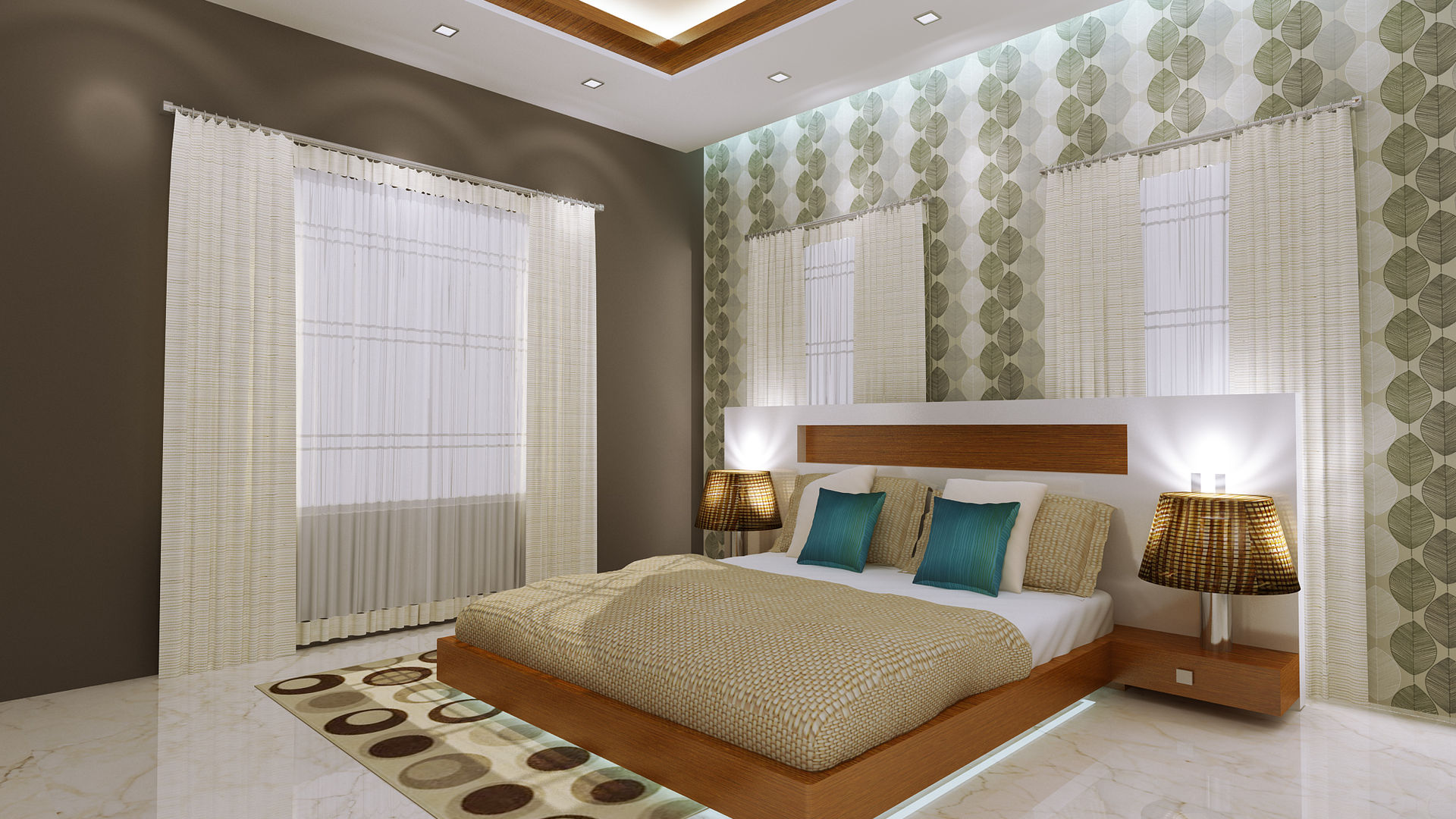 Bedroom Interior, SquareDrive Living Spaces SquareDrive Living Spaces Спальня в азиатском стиле Аксессуары и декор