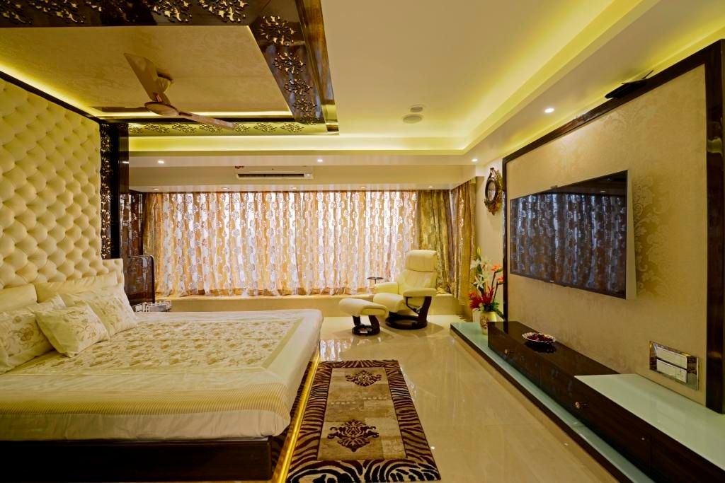 RESIDENTIAL PENTHOUSE INTERIORS, AIS Designs AIS Designs Modern style bedroom