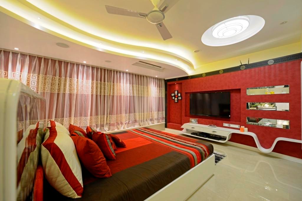 RESIDENTIAL PENTHOUSE INTERIORS, AIS Designs AIS Designs Modern style bedroom