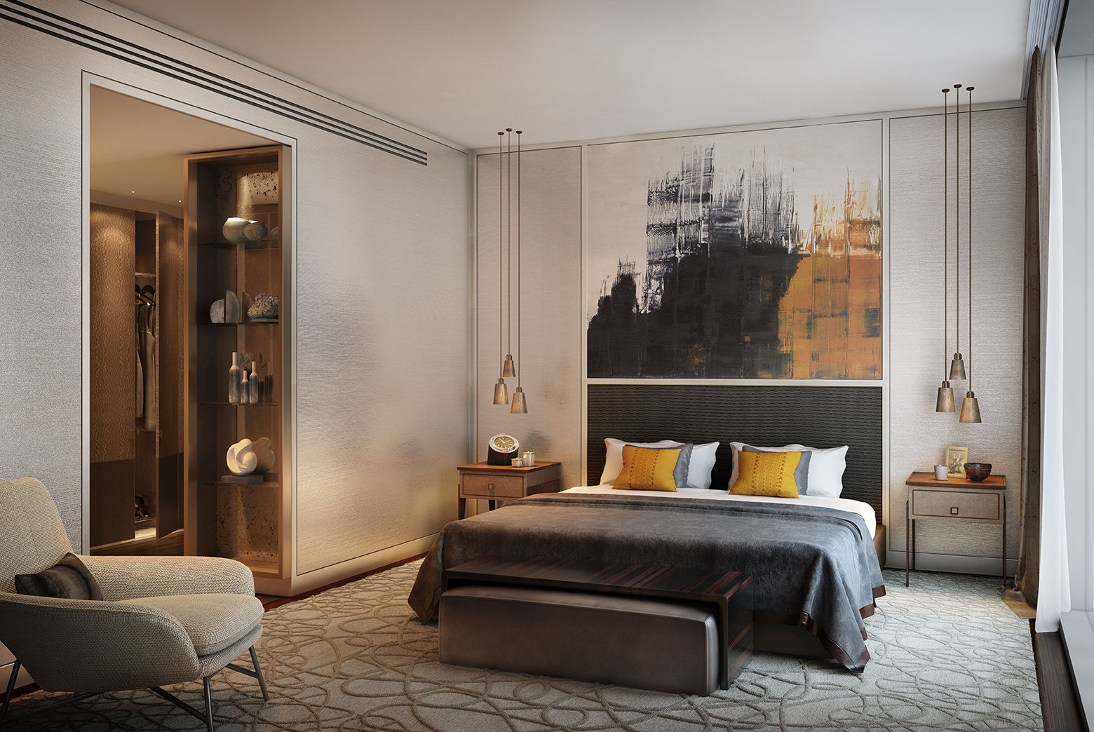 Folio Design | The Cricketers | Master Bedroom KSR Architects & Interior Designers Nowoczesna sypialnia