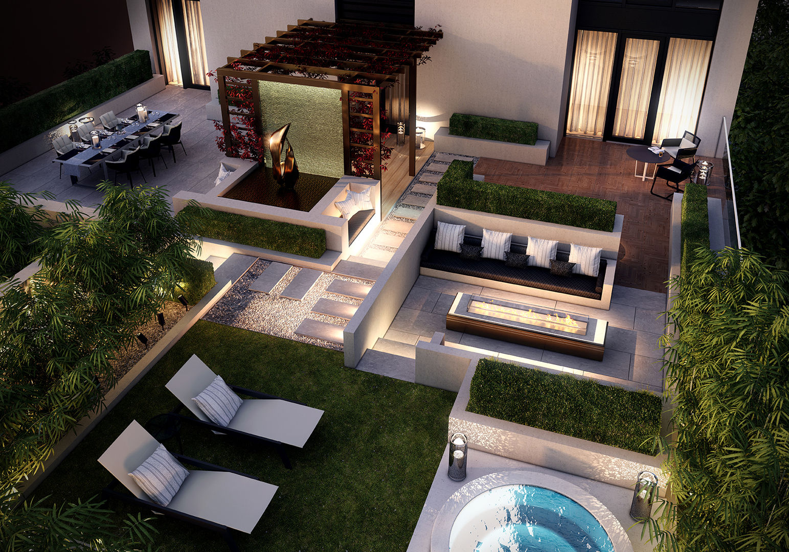 Folio Design | The Cricketers | Terrace KSR Architects & Interior Designers Moderne balkons, veranda's en terrassen