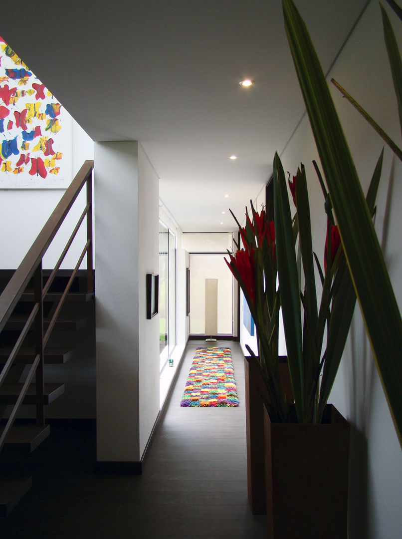 Casa del Portico, David Macias Arquitectura & Urbanismo David Macias Arquitectura & Urbanismo Modern Corridor, Hallway and Staircase