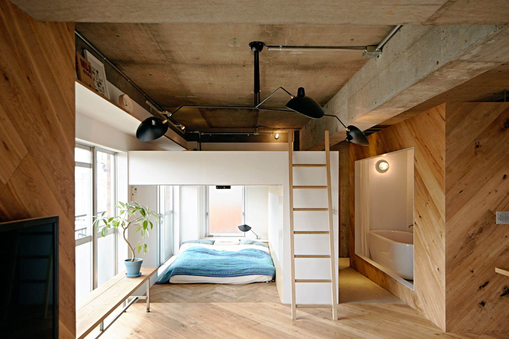 .8 HOUSE, .8 / TENHACHI .8 / TENHACHI Industriale Schlafzimmer