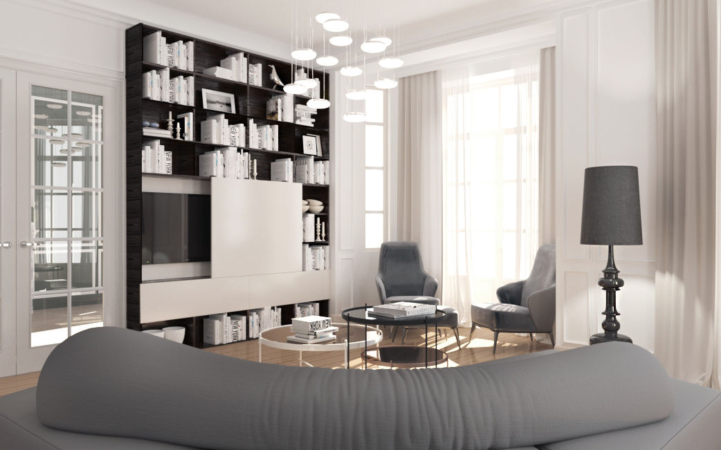 Beausoleil, ZR-architects ZR-architects Mediterranean style living room