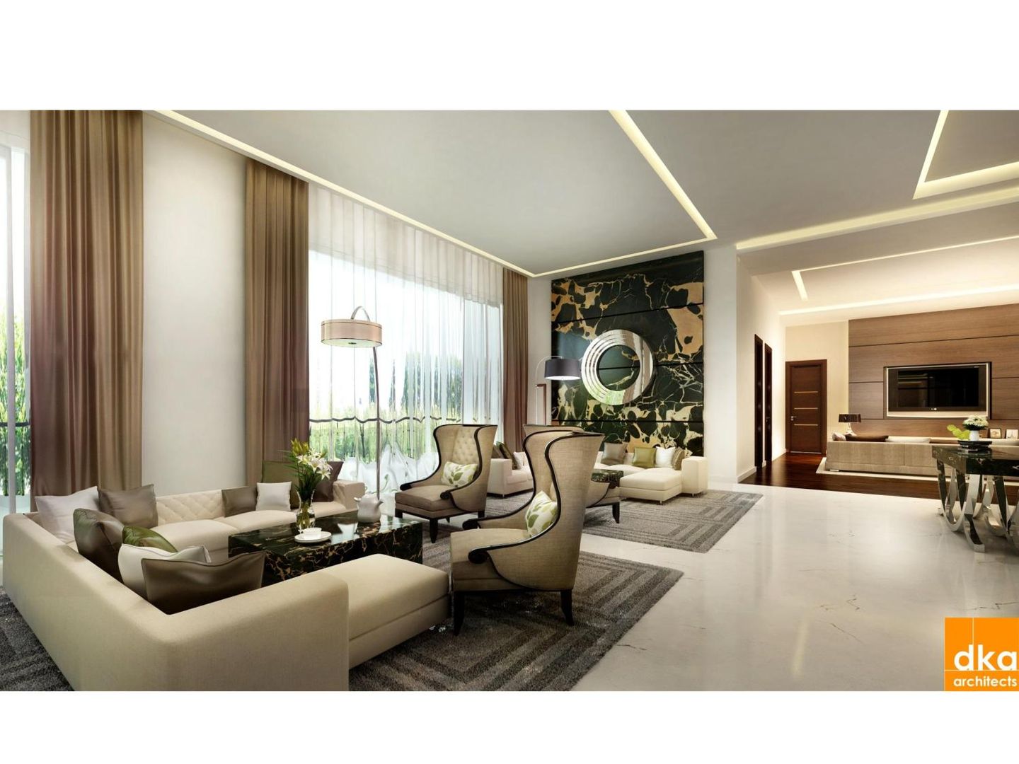 Pent house, Dutta Kannan Partners Dutta Kannan Partners ห้องนั่งเล่น